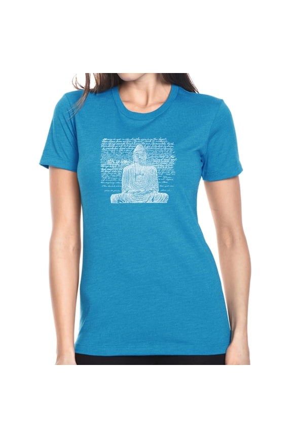Women's Premium Blend Word Art T-shirt - Zen Buddha