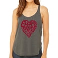 thumbnail image 1 of LA Pop Art Women's Premium Word Art Flowy Tank Top - Crazy Little Thing Called Love, 1 of 2