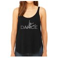thumbnail image 1 of LA Pop Art Women's Premium Word Art Flowy Tank Top - Dancer, 1 of 2