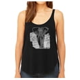 thumbnail image 1 of LA Pop Art Women's Premium Word Art Flowy Tank Top - ELEPHANT, 1 of 2