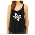 thumbnail image 1 of LA Pop Art Women's Premium Word Art Flowy Tank Top - Hey Yall, 1 of 2