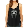 thumbnail image 1 of LA Pop Art Women's Premium Word Art Flowy Tank Top - KING TUT, 1 of 2