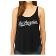 thumbnail image 1 of LA Pop Art Women's Premium Word Art Flowy Tank Top - LOS ANGELES NEIGHBORHOODS, 1 of 2
