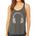 thumbnail image 1 of LA Pop Art Women's Premium Word Art Flowy Tank Top - Music Note Headphones, 1 of 2