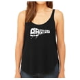 thumbnail image 1 of LA Pop Art Women's Premium Word Art Flowy Tank Top - NY SUBWAY, 1 of 2