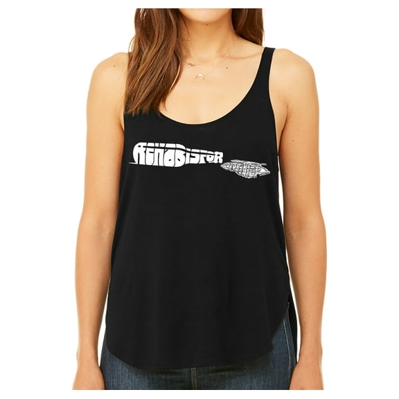 LA Pop Art Women's Premium Word Art Flowy Tank Top - REHAB IS FOR QUITTERS