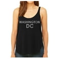 thumbnail image 1 of LA Pop Art Women's Premium Word Art Flowy Tank Top - WASHINGTON DC NEIGHBORHOODS, 1 of 2