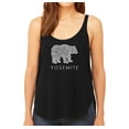 thumbnail image 1 of LA Pop Art Women's Premium Word Art Flowy Tank Top - Yosemite Bear, 1 of 2