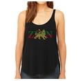thumbnail image 1 of LA Pop Art Women's Premium Word Art Flowy Tank Top - Zion - One Love, 1 of 2