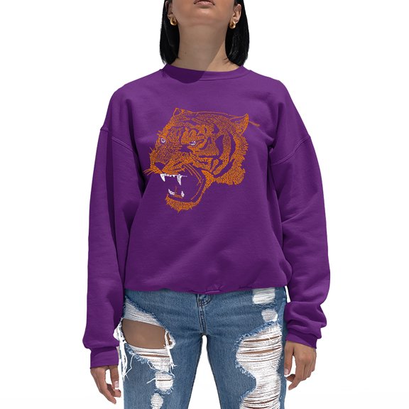 LA Pop Art Women's Word Art Crewneck Sweatshirt - Beast Mode