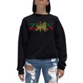 thumbnail image 1 of LA Pop Art Women's Word Art Crewneck Sweatshirt - Zion - One Love, 1 of 2