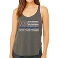 thumbnail image 1 of LA Pop Art Women's Word Art Flowy Tank Top - Blue Lives Matter, 1 of 2