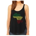 thumbnail image 1 of LA Pop Art Women's Word Art Flowy Tank Top - Countries in Africa, 1 of 2