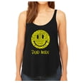 thumbnail image 1 of LA Pop Art Women's Word Art Flowy Tank Top - Dead Inside Smile, 1 of 2