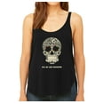 thumbnail image 1 of LA Pop Art Women's Word Art Flowy Tank Top - Dia De Los Muertos, 1 of 2