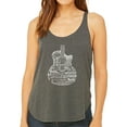 thumbnail image 1 of LA Pop Art Women's Word Art Flowy Tank Top - Languages Guitar, 1 of 2