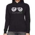 thumbnail image 1 of LA Pop Art Women's Word Art Hooded Sweatshirt -California Shades, 1 of 2