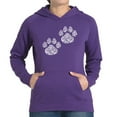 thumbnail image 1 of LA Pop Art Women's Word Art Hooded Sweatshirt -Cat Mom, 1 of 2