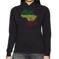 thumbnail image 1 of LA Pop Art Women's Word Art Hooded Sweatshirt -Countries in Africa, 1 of 2
