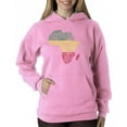 thumbnail image 1 of LA Pop Art Women's Word Art Hooded Sweatshirt -Countries in Africa, 1 of 2