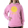 thumbnail image 1 of LA Pop Art Women's Word Art Hooded Sweatshirt -Dead Inside Smile, 1 of 2