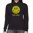 thumbnail image 1 of LA Pop Art Women's Word Art Hooded Sweatshirt -Dead Inside Smile, 1 of 2
