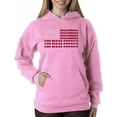 thumbnail image 1 of LA Pop Art Women's Word Art Hooded Sweatshirt -God Bless America, 1 of 2