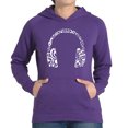 thumbnail image 1 of LA Pop Art Women's Word Art Hooded Sweatshirt -Music Note Headphones, 1 of 2