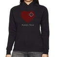 thumbnail image 1 of LA Pop Art Women's Word Art Hooded Sweatshirt -Nurses Rock, 1 of 2