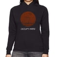 thumbnail image 1 of LA Pop Art Women's Word Art Hooded Sweatshirt -Occupy Mars, 1 of 2