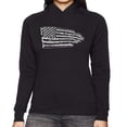 thumbnail image 1 of LA Pop Art Women's Word Art Hooded Sweatshirt -Pledge of Allegiance Flag, 1 of 2