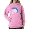 thumbnail image 1 of LA Pop Art Women's Word Art Hooded Sweatshirt -Punk Mohawk, 1 of 2