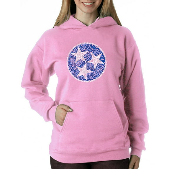 LA Pop Art Women's Word Art Hooded Sweatshirt -Tennessee Tristar