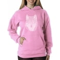 thumbnail image 1 of LA Pop Art Women's Word Art Hooded Sweatshirt -Wolf, 1 of 2