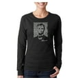 thumbnail image 1 of LA Pop Art Women's Word Art Long Sleeve T-Shirt - ABRAHAM LINCOLN - GETTYSBURG ADDRESS, 1 of 2