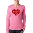 thumbnail image 1 of LA Pop Art Women's Word Art Long Sleeve T-Shirt - All You Need Is Love, 1 of 2