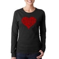 thumbnail image 1 of LA Pop Art Women's Word Art Long Sleeve T-Shirt - All You Need Is Love, 1 of 2