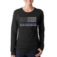 thumbnail image 1 of LA Pop Art Women's Word Art Long Sleeve T-Shirt - Blue Lives Matter, 1 of 2