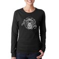thumbnail image 1 of LA Pop Art Women's Word Art Long Sleeve T-Shirt - Chimpanzee, 1 of 2