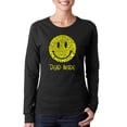 thumbnail image 1 of LA Pop Art Women's Word Art Long Sleeve T-Shirt - Dead Inside Smile, 1 of 2