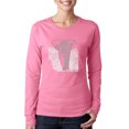 thumbnail image 1 of LA Pop Art Women's Word Art Long Sleeve T-Shirt - ELEPHANT, 1 of 2