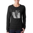 thumbnail image 1 of LA Pop Art Women's Word Art Long Sleeve T-Shirt - ELEPHANT, 1 of 2