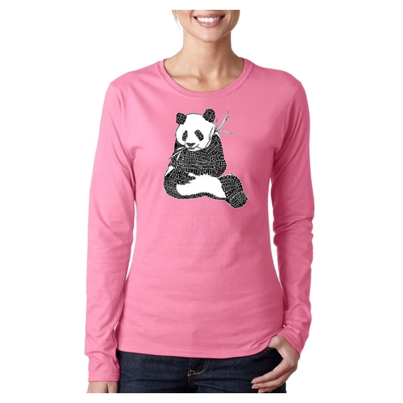 LA Pop Art Women's Word Art Long Sleeve T-Shirt - ENDANGERED SPECIES