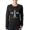 thumbnail image 1 of LA Pop Art Women's Word Art Long Sleeve T-Shirt - Empire State Building, 1 of 2