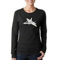 thumbnail image 1 of LA Pop Art Women's Word Art Long Sleeve T-Shirt - FIGHTER JET - NEED FOR SPEED, 1 of 2