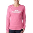thumbnail image 1 of LA Pop Art Women's Word Art Long Sleeve T-Shirt - Flying Saucer UFO, 1 of 2