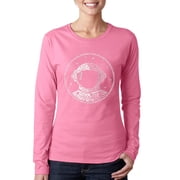 LA Pop Art Womens Word Art Long Sleeve T-Shirt - I Need My Space Astronaut