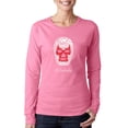 thumbnail image 1 of LA Pop Art Women's Word Art Long Sleeve T-Shirt - MEXICAN WRESTLING MASK, 1 of 2