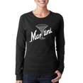 thumbnail image 1 of LA Pop Art Women's Word Art Long Sleeve T-Shirt - Martini, 1 of 2