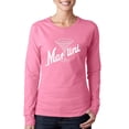 thumbnail image 1 of LA Pop Art Women's Word Art Long Sleeve T-Shirt - Martini, 1 of 2
